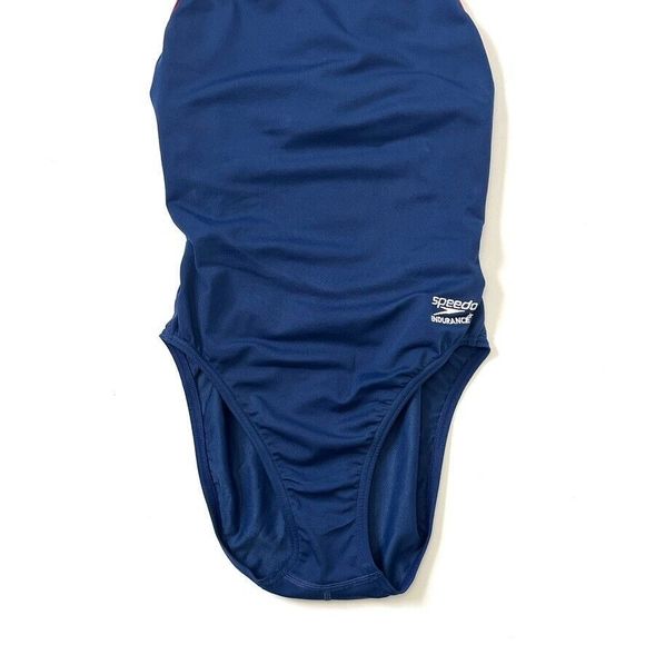Speedo Endurance+ Flyback Training Swimsuit Women's Size 28 Blue LI Aquatic Club - Picture 2 of 7